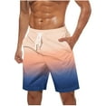thumbnail image 1 of Mens Athletic Shorts Summer Casual Beach Shorts with Pockets Elastic Waist Drawstring Shorts, 1 of 5