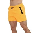 thumbnail image 1 of Mens Athletic Shorts Zipper Pocket Elastic Waist 5 Inch Inseam Sports Wear, 1 of 4