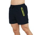 thumbnail image 1 of Mens Athletic Shorts Zipper Pocket Elastic Waist 5 Inch Inseam Sports Wear, 1 of 4