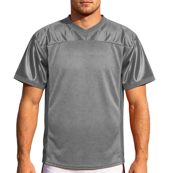 Mens Athletic Sports T-Shirt V-Neck Short Sleeve Mesh Workout Shirt Fashion Loose Pullover Fathers Day Gift