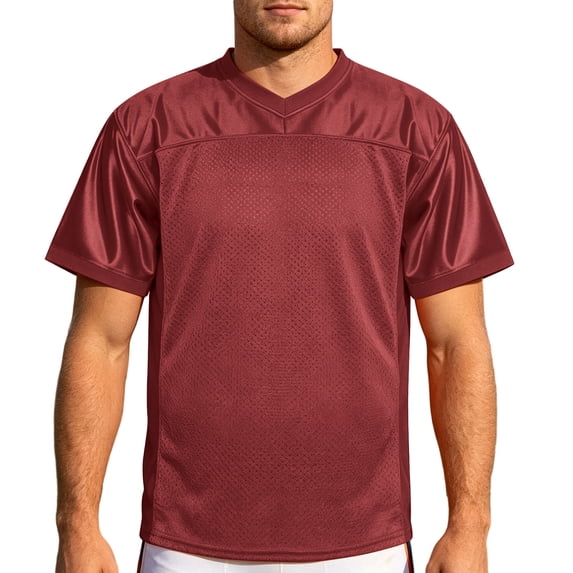 Mens Athletic Sports T-Shirt V-Neck Short Sleeve Mesh Workout Shirt Fashion Loose Pullover Fathers Day Gift