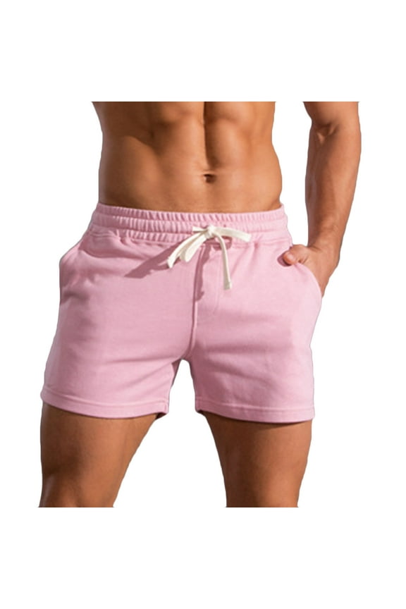 Mens Athletic Sweat Shorts 5 inch Casual Cotton Shorts Soft Elastic Waist Pajama Short Pants with Pockets