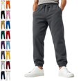 thumbnail image 1 of Mens Athletic Sweatpants with Pockets Drawstring Waist Casual Baggy Fleece Joggers Running Workout Track Pants Dark Gray 3XL, 1 of 10