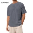 thumbnail image 1 of Bavlkeal Mens Athletic T-shirts Casual Crew Neck Pullover Short Sleeve Running Workout Shirt Gray M-5XL, 1 of 5