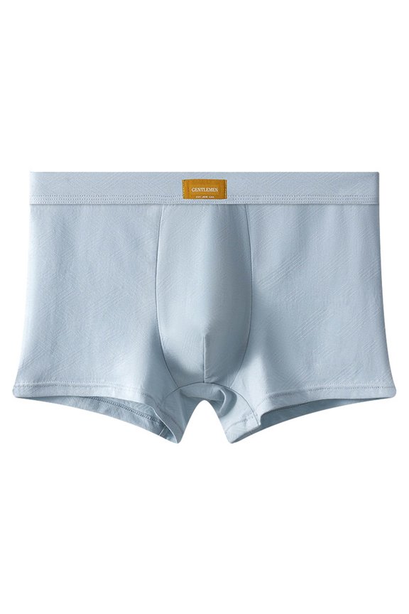 Mens Athletic Workout Boxer Briefs Mid Waisted Underwear Boys Casual Solid Color Stretchy Breathable Slim-Fit Support Boxers