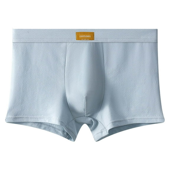 Mens Athletic Workout Boxer Briefs Mid Waisted Underwear Boys Casual Solid Color Stretchy Breathable Slim-Fit Support Boxers