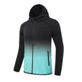thumbnail image 1 of Mens Athletic Workout Hoodies Big & Tall Casual Full Zipper Pockets Long Sleeve Sweatshirts Plus Size Basic Gradient Lightweight Hoodie XL-4X, 1 of 4