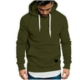 thumbnail image 1 of Mens Athletic Workout Hoodies & Sweatshirts with Front Pocket Pullover Fleece Lined Hoodie Long Sleeve Casual Solid Color Thermal Sweatshirt Shirts, 1 of 5
