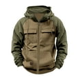 thumbnail image 1 of Mens Athletic Workout Jackets with Pockets and Hoodie Zip Up Coats Long Sleeve Color Block Loose Breathable Sports Outerwear Hoodies & Sweatshirts, 1 of 7