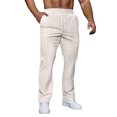 thumbnail image 1 of Mens Athletic Workout Jogger Sweatpants Solid Color Elastic Waist Sweatpants with Pocket And Drawstring Size Khaki S-3XL, 1 of 6
