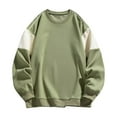 thumbnail image 1 of Mens Athletic Workout Sweatshirts No Hood Long Sleeve Shirts Casual Color Block Pullover Crewneck Basic Going-Out Loungewear Sweatshirt Tops, 1 of 3