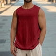 thumbnail image 1 of Mens Athletic Workout Tank Tops Lightweight Sleeveless Crewneck T Shirts Boys Casual Solid Pullover Breathable Muscle Undershirts Tees, 1 of 7