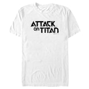 Mens Attack on Titan Distressed Logo T Shirt