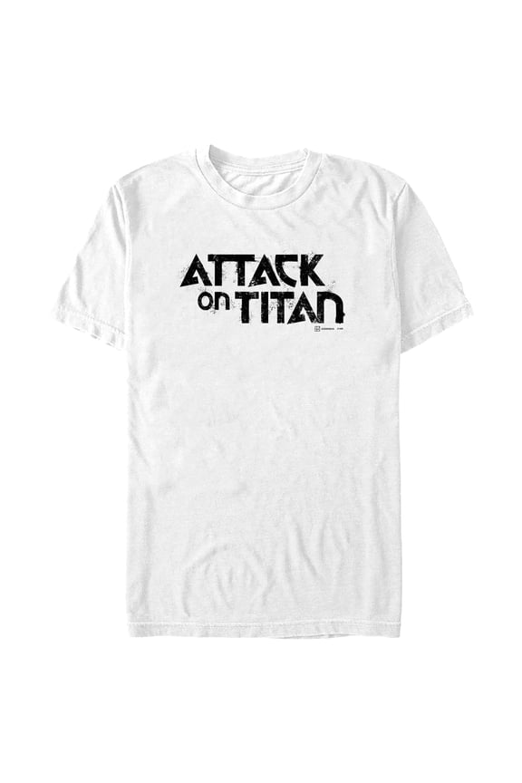 Mens Attack on Titan Distressed Logo T Shirt
