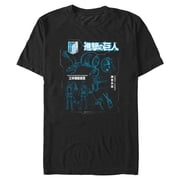 Mens Attack on Titan Equipment Blueprint T Shirt