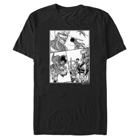 Mens Attack on Titan Hange Panels Collage T Shirt