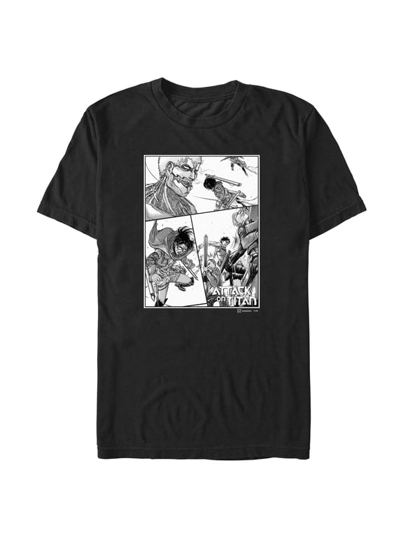 Mens Attack on Titan Hange Panels Collage T Shirt