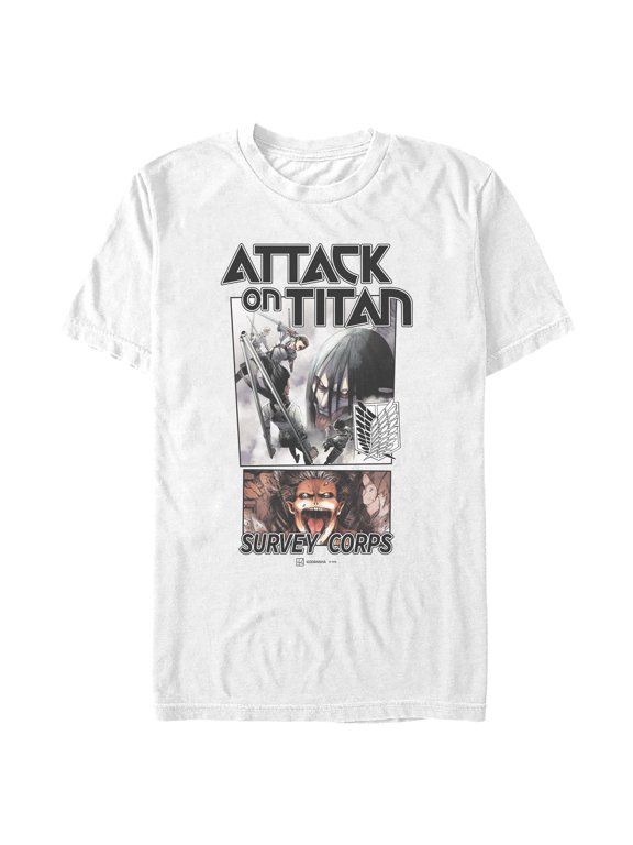 Mens Attack on Titan Survey Corps Panels T Shirt