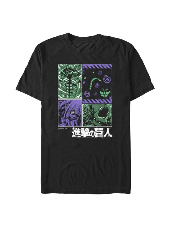 Mens Attack on Titan Three Titans T Shirt