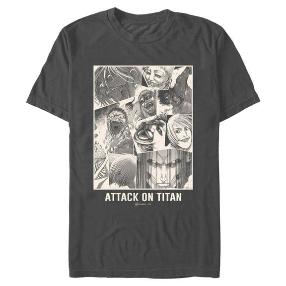 Mens Attack on Titan Titan Panels Collage T Shirt