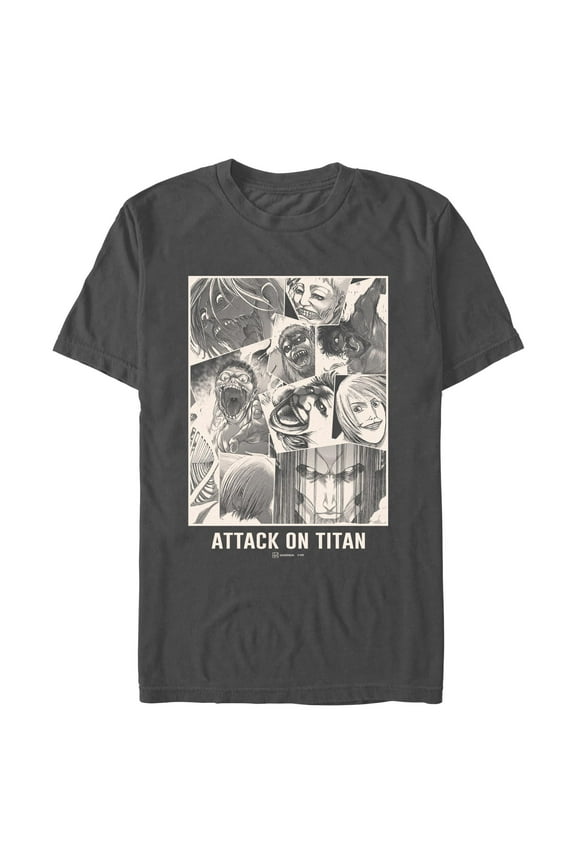 Mens Attack on Titan Titan Panels Collage T Shirt