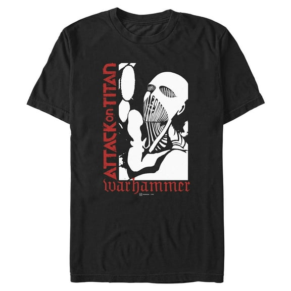 Mens Attack on Titan War Hammer Outline T Shirt