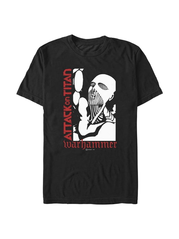 Mens Attack on Titan War Hammer Outline T Shirt