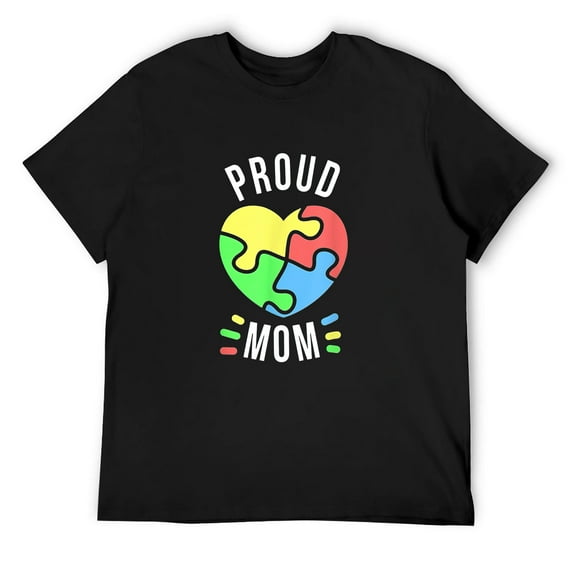 Mens Autism Mom Design For Mothers Raising Awareness for Kids T-Shirt Black Medium