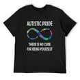 thumbnail image 1 of Mens Autism Pride Infinity Puzzle Autistic Kids Autism Awareness Short Sleeve T-Shirt Black Large, 1 of 5