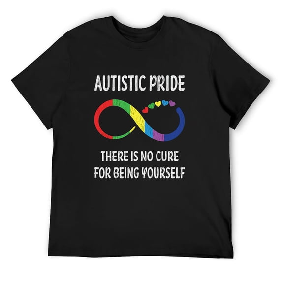 Mens Autism Pride Infinity Puzzle Autistic Kids Autism Awareness Short Sleeve T-Shirt Black Small