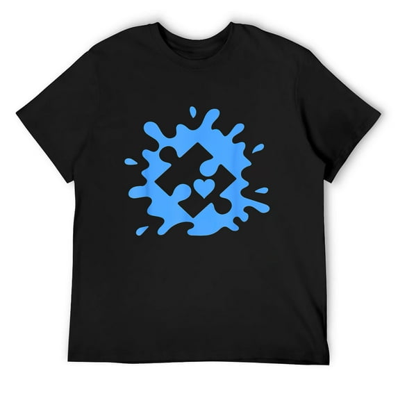 Mens Autism Special Ed Teacher - Autism Puzzle Piece Support T-Shirt Black 2X-Large