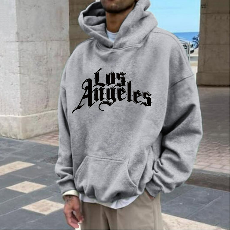 Hoodies For Mens Autumn And Winter Fashion Loose Plus Size Hooded Pullover  Sweater 