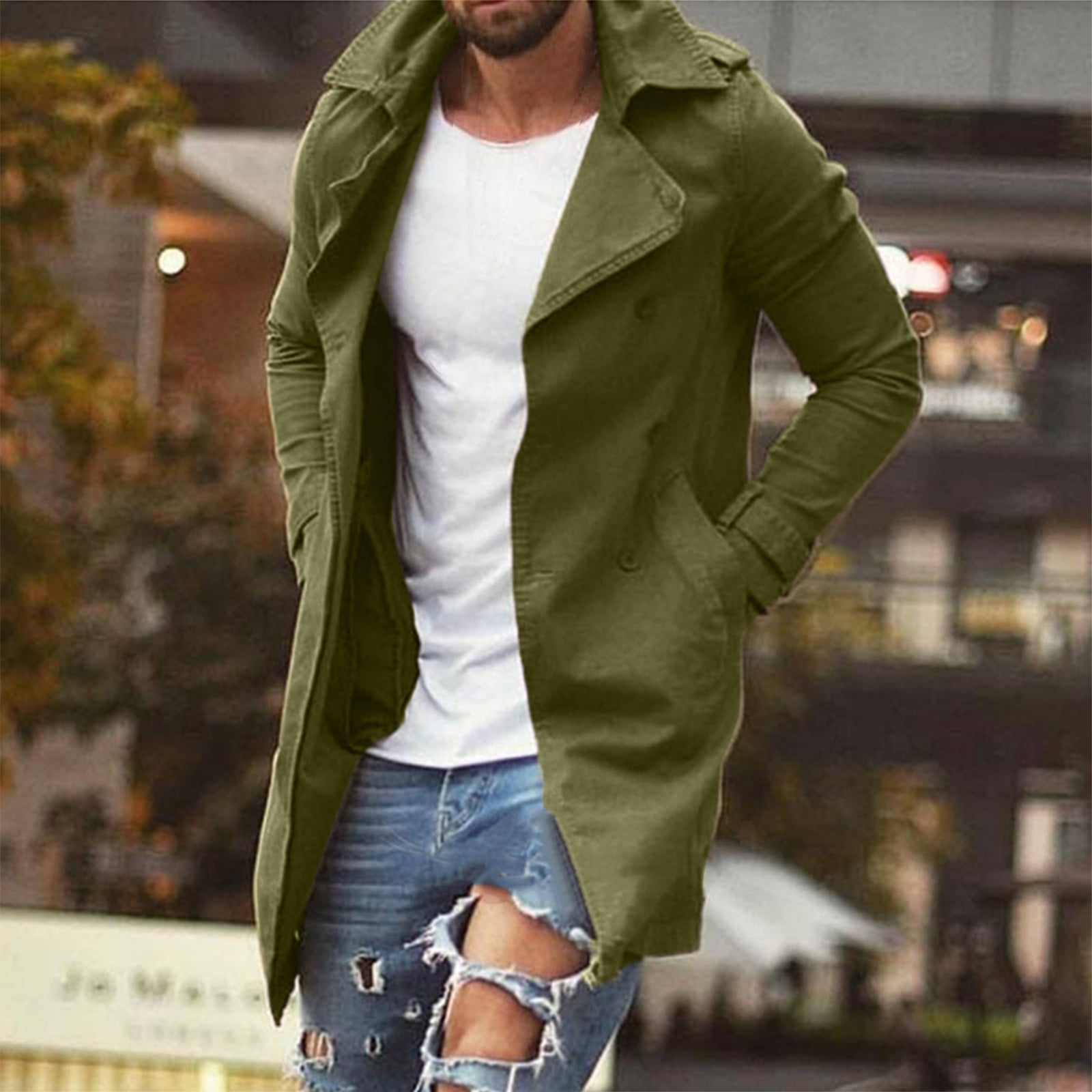 Bubble trench coat mens sales