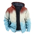 thumbnail image 1 of Mens Autumn And Winter Tie Dye Printed Jacket Casual Special Long Sleeved Zipper Double Pocket Hooded Jacket, 1 of 2