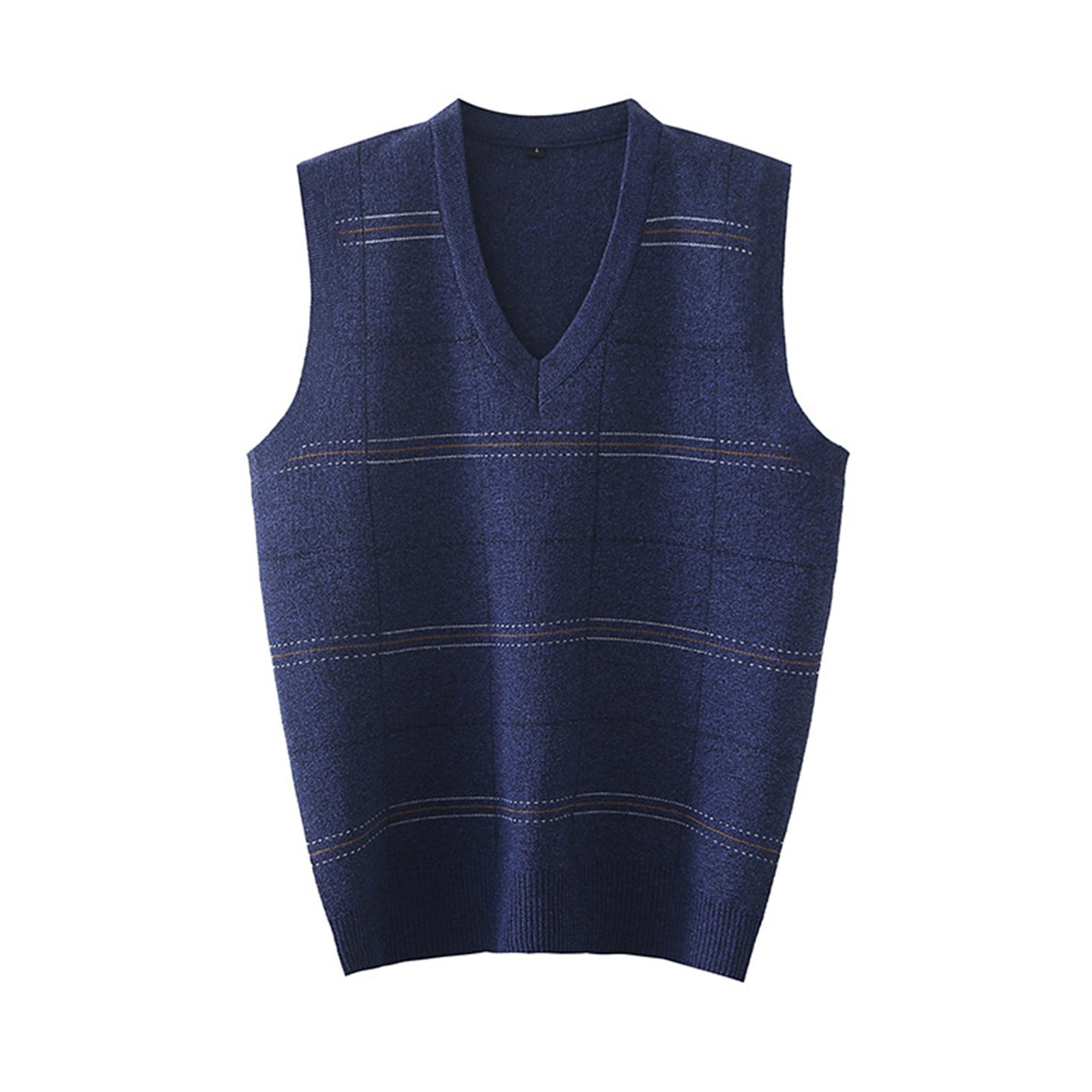 Men'S Modern Casual V-Neck Long-Sleeved Knitted Sweater