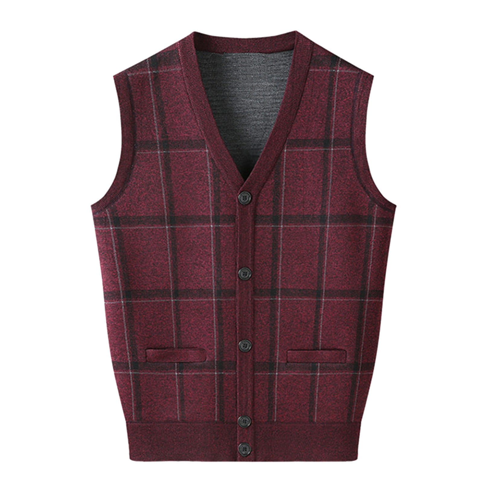 Mens Autumn Winter Casual Fashion V Neck Sleeveless Knit And Vest ...