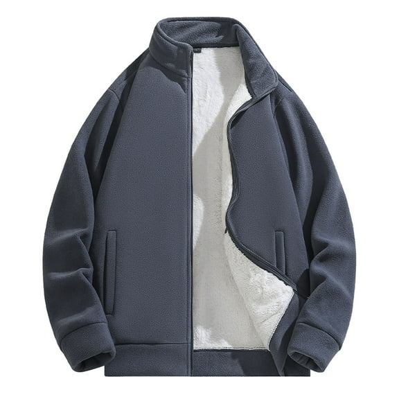 Mens Autumn Winter Fashion Solid Color Lapel Coat Casual Loose Shirt Jacket Men's Clothing