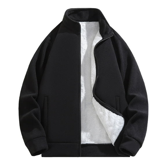 Mens Autumn Winter Fashion Solid Color Lapel Coat Casual Loose Shirt Jacket Men's Clothing