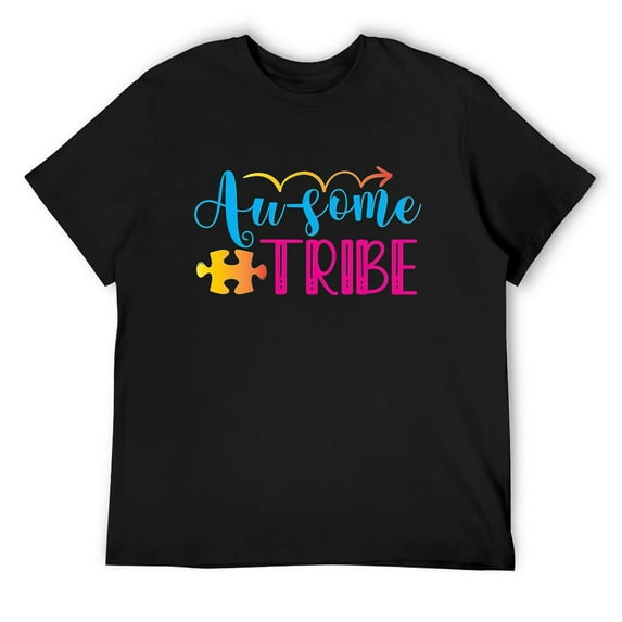 Mens Awesome Autism Awareness Autism Speaks April 2 Short Sleeve T-Shirt Black Large