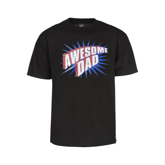 Mens Awesome Dad Short-Sleeve T-Shirt - Black - Medium