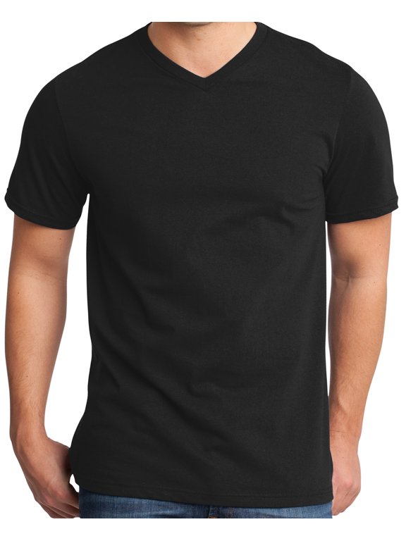 Mens BACK OFF Social Distancing V-neck Tee Shirt, Black, 2XL