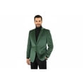 thumbnail image 1 of Mens BASSIRI Velvet Sports Coat Grammy Award, LEONARDI J1042 Hunter Green, 1 of 8