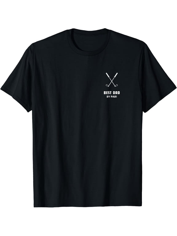 Mens BEST DAD BY PAR , FATHER'S DAY FUNNY SIMPLE GOLFER HUSBAND T-Shirt