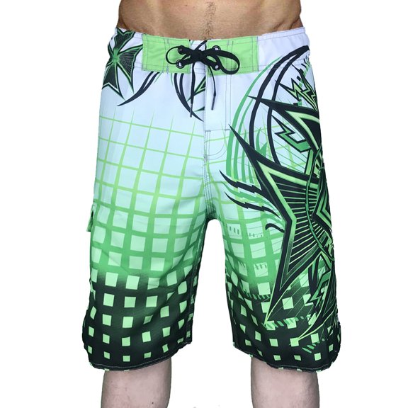 Mens Bañador Mens Casual Swim Trunks Quick Dry Printed Summer Beach Shorts Drawstring with Elastic Waist and Pockets