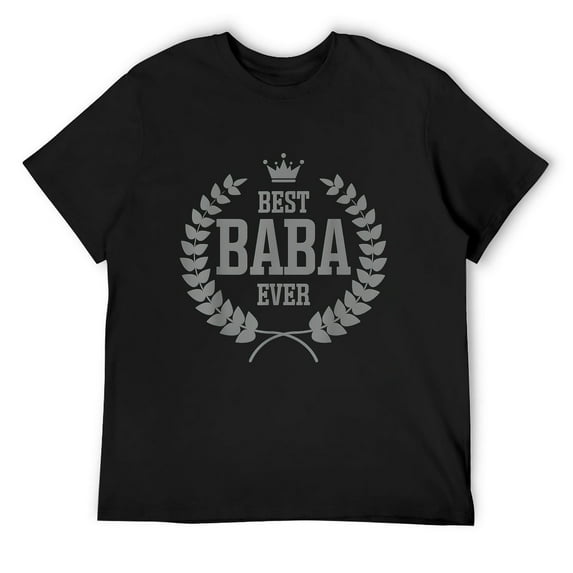 Mens Baba Arabic Apparel - Best Baba Ever T-Shirt Black Small