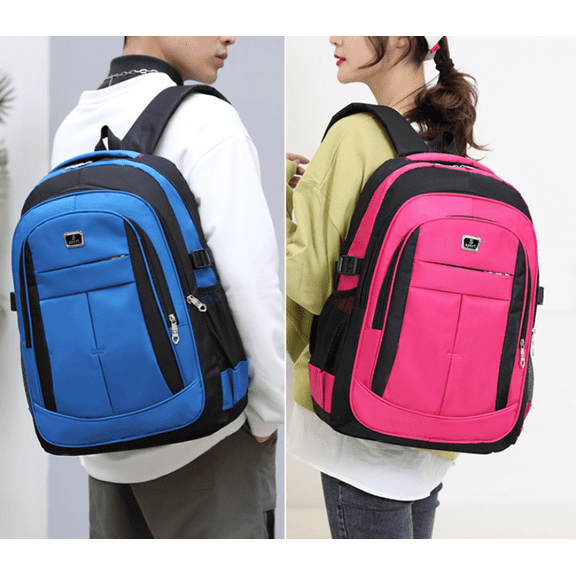 Mens Backpack Fashion Travel Computer College Student Bag Solid Color College Student Bag,17inches