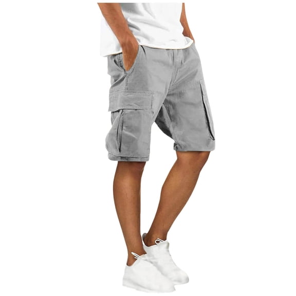 Mens Baggy Cargo Shorts Corduroy Casual Elastic Waist Lightweight Outdoor Hiking Work Short