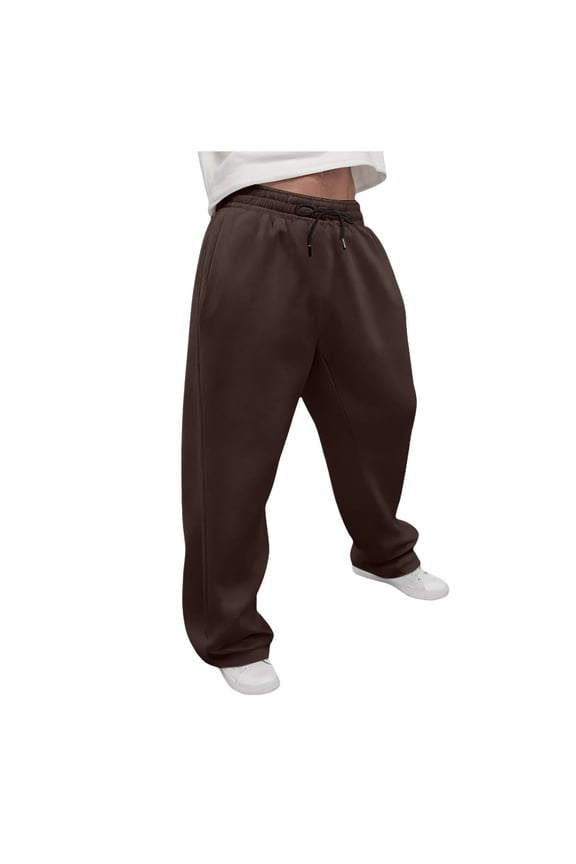 Mens Baggy Pants Sweat Pants For Mens Baggy Sweatpants Men Wide Leg Sweats Pants Loose Open Bottom Joggers with Pockets
