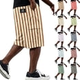 thumbnail image 1 of Mens Baggy Shorts Drawstring High Waist Striped Cargo Shorts Summer Causal Sport Shorts with Multi-Pockets, M, 1 of 6