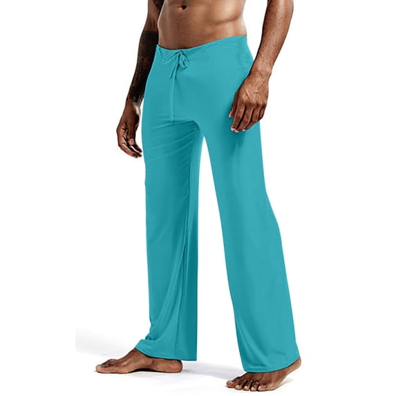Mens Baggy Stretchy Wide Leg Pants Comfort Casual High Waisted Sweatpants Lounge Baggy Solid Basic Long Trousers Gym Traning Track Joggers Pants with Pockets